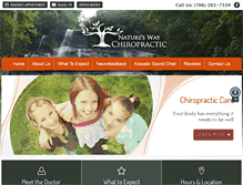 Tablet Screenshot of natureswaychiropractic.com